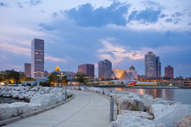 City of Milwaukee skyline. clipart