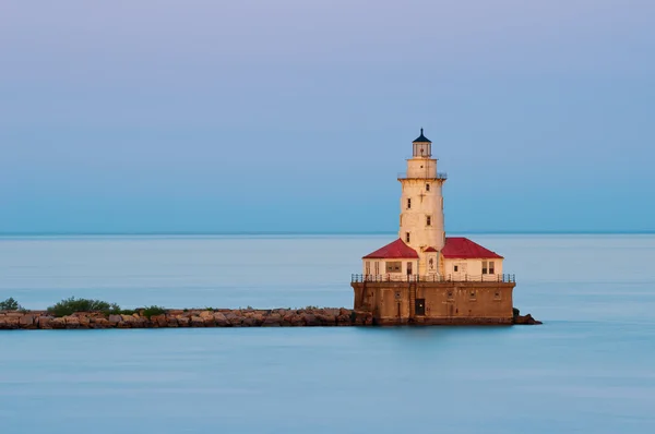 stock image Chicago Harbor Light.