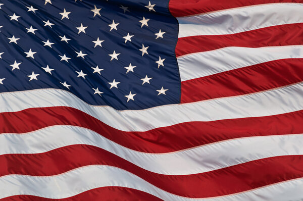 Соединённые Штаты Америки под флагом.