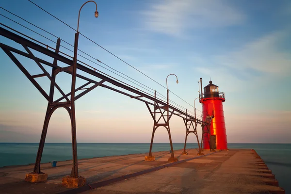 South Haven Lighthouse. — Stock Photo, Image