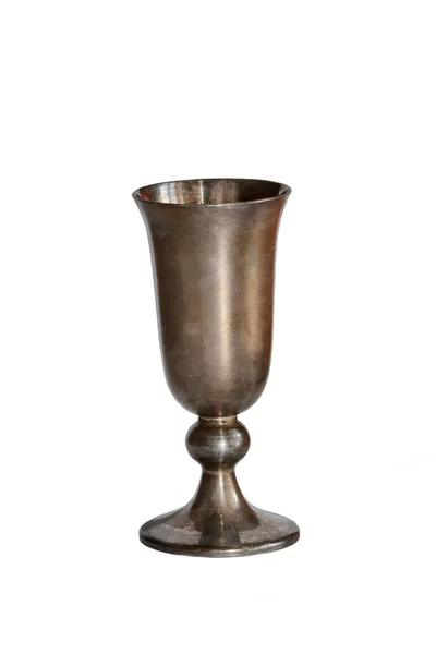 Silver goblet on white background — Stock Photo, Image