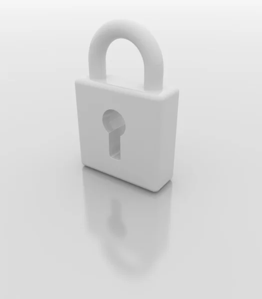 White padlock — Stock Photo, Image