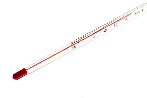 Termometro su sfondo bianco — Foto Stock