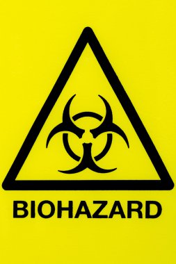 Close up biohazard sign clipart