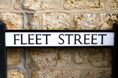 Fleet Street road sign clipart