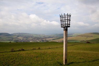 One of a chain of beacons lit to celebrate the Golden Jubilee of clipart