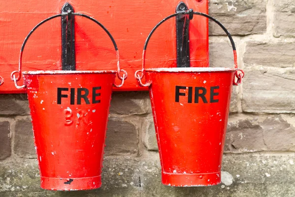 Dois baldes de incêndio — Fotografia de Stock