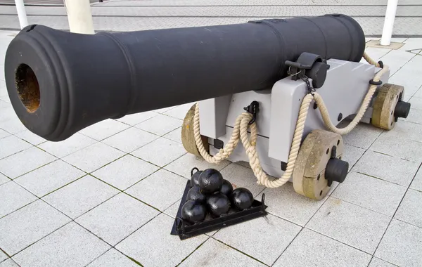 British naval canon — Stock Photo, Image