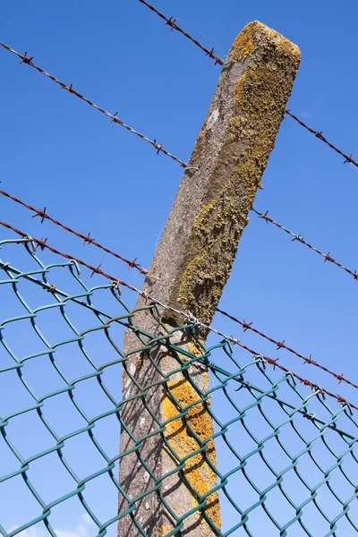 Detalhe de uma cerca de segurança — Fotografia de Stock
