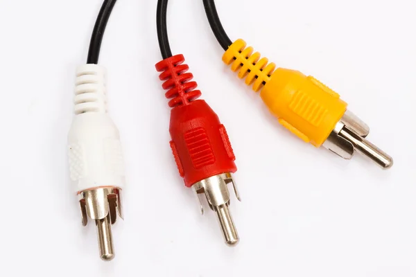 Three RCA plugs — Stock Photo, Image