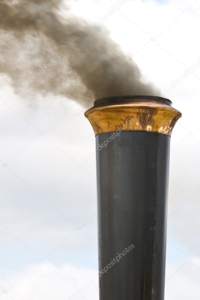 Smoke stack of a steam traction engine