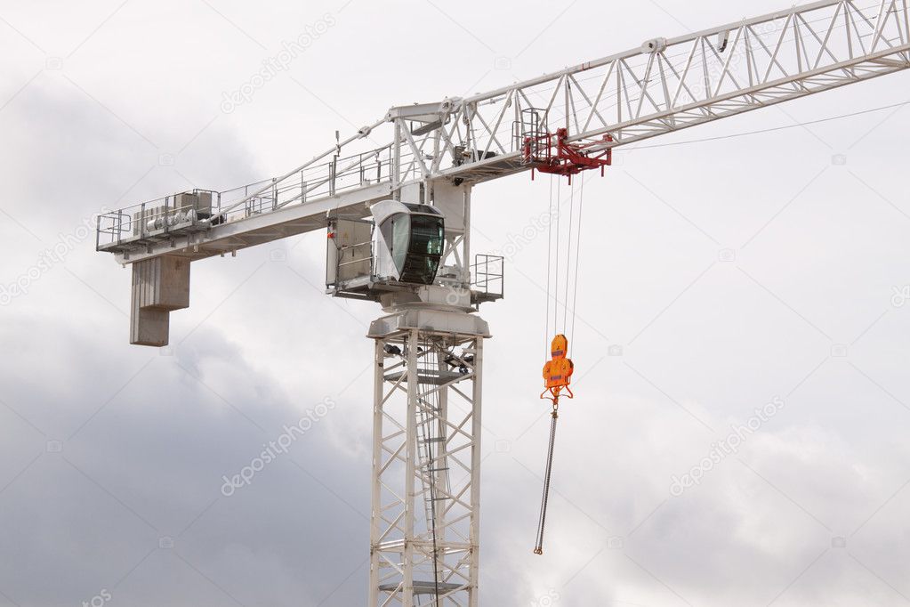 Close up of a building construction crane