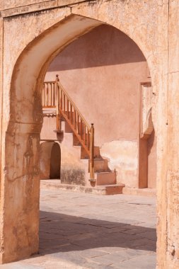 Arch and Stairway, Amber Fort, Jaipur, India clipart