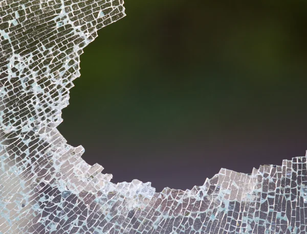 stock image Smashed pane of glass