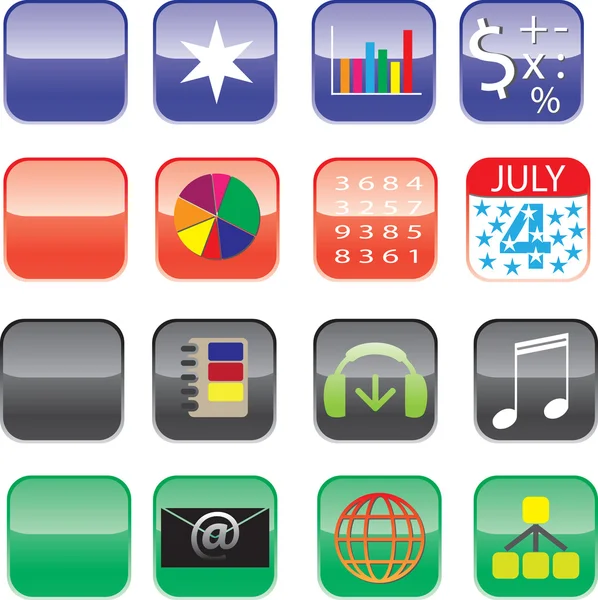 Stock vector Iphone and Ipad Icons - Set 1