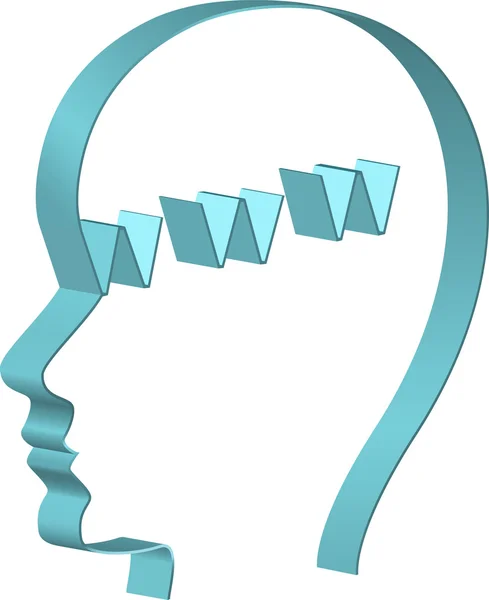 Ανθρώπινο κεφάλι με σύμβολο www Διάνυσμα Αρχείου