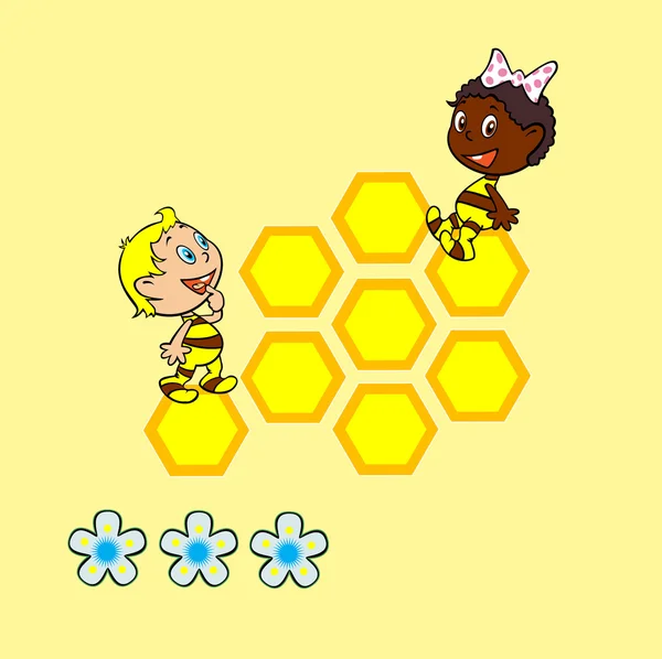Copii de miere — Vector de stoc