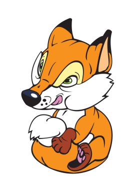 Childish fox clipart