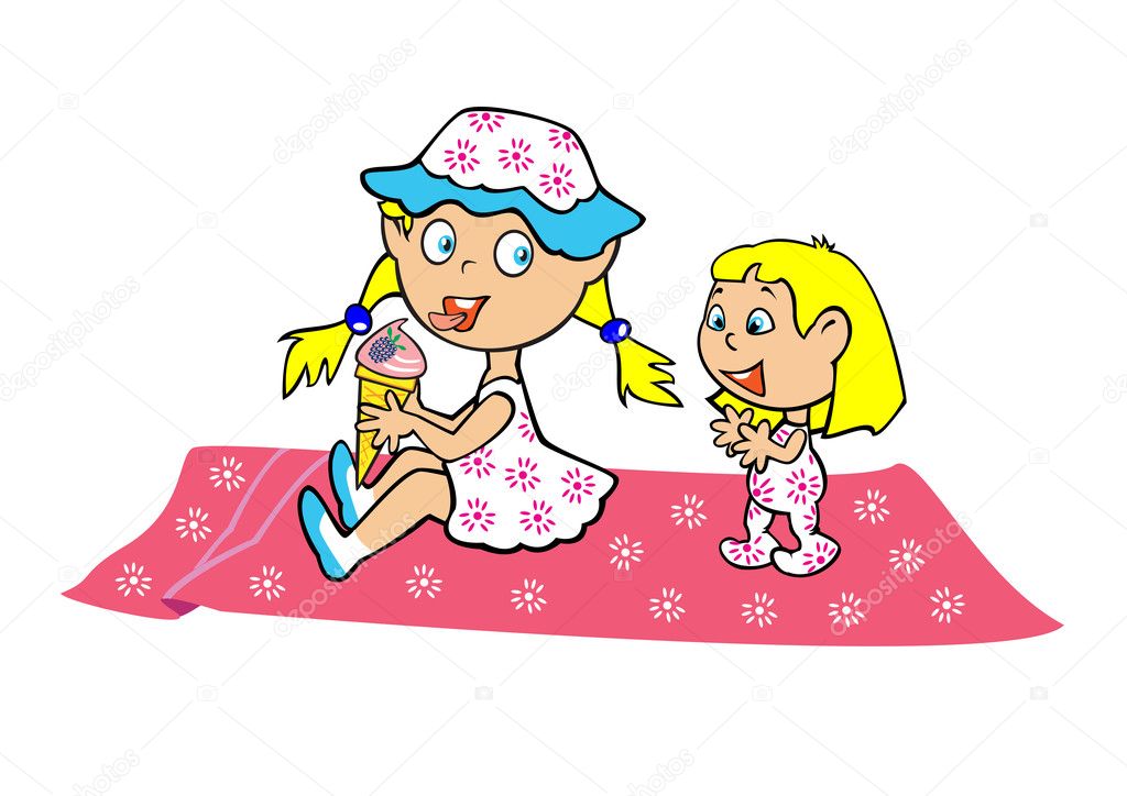 Two sisters Stock Vector Image by ©insima #11683316
