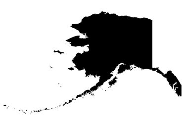 State of Alaska map clipart