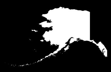 State of Alaska map clipart