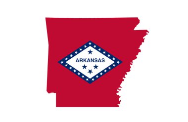 State of Arkansas map clipart