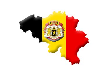 Kingdom of Belgium map clipart