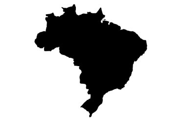 Federative Republic of Brazil map clipart