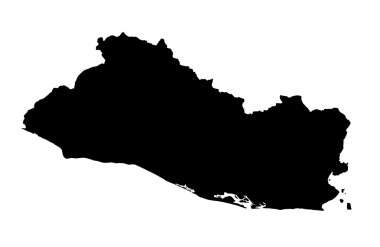 Republic of El Salvador map clipart