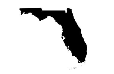 State of Florida map clipart