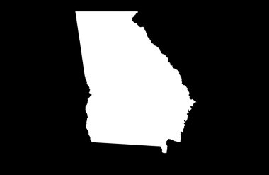 State of Georgia map clipart