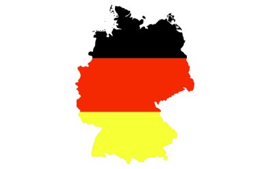 Federal republic of Germany map clipart