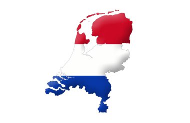 Kingdom of the Netherlands map clipart