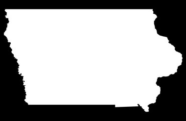 State of Iowa map clipart