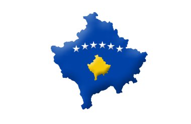 Republic of Kosovo map clipart