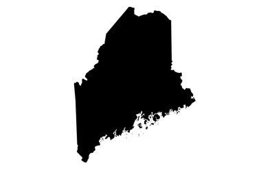 State of Maine map clipart