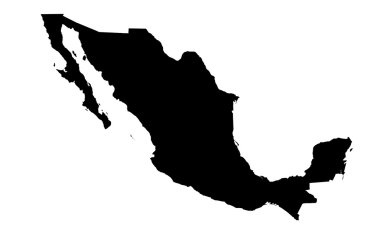 United Mexican States map clipart