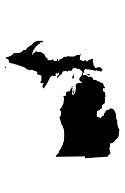 State of Michigan map clipart