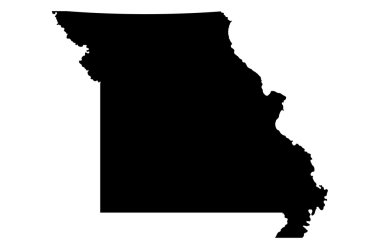 State of Missouri map clipart