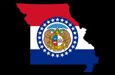 State of Missouri map clipart