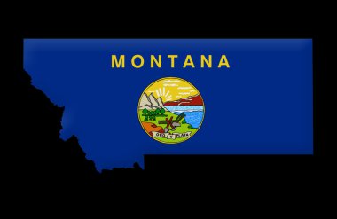 State of Montana map clipart