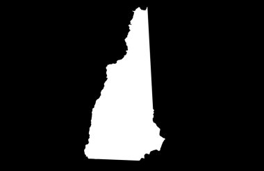 State of New Hampshire map clipart