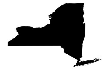 State of New York map clipart