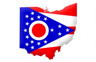 State of Ohio map clipart