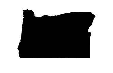 State of Oregon map clipart
