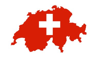 Swiss Confederation map clipart