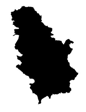 Republic of Serbia map clipart