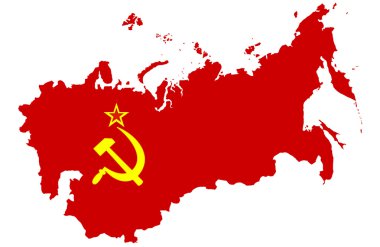 Soviet Union map clipart
