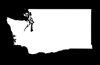 State of Washington map clipart