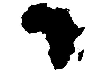 Africa map on white